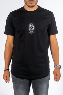  T-shirt RICCH en jersey de coton à motif argenté imprimé (Watch)